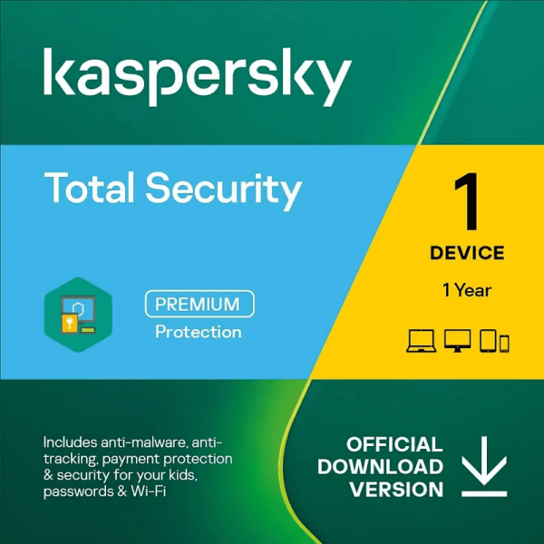 Kaspersky Total Security 2023 1 device 1 year by email VAT included